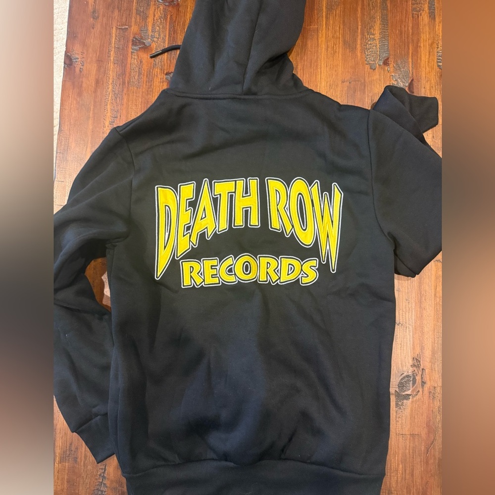 Death Row Records Black Hoodie with Yellow Logo